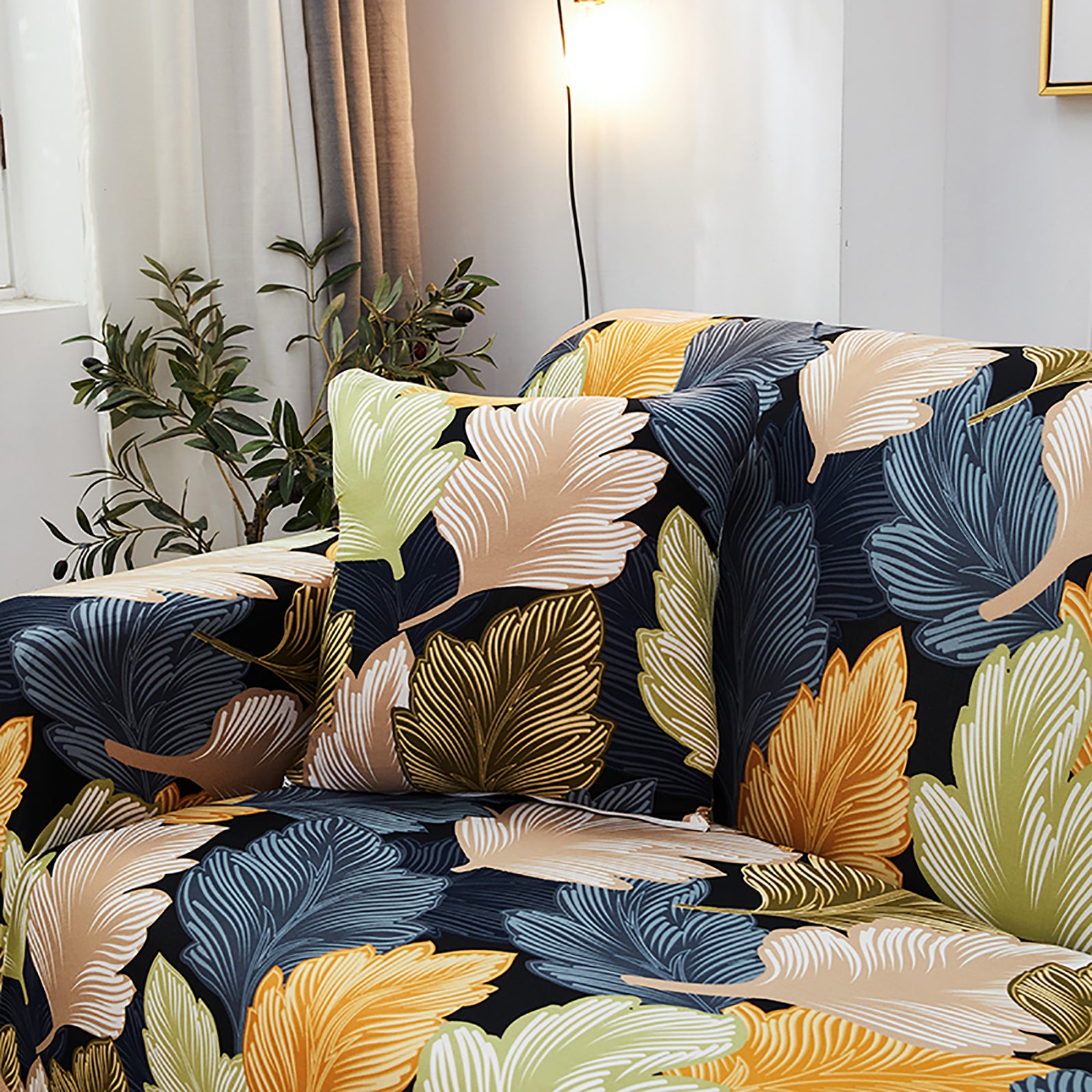 Stretch Sofa Cover (Fallen Leaves)