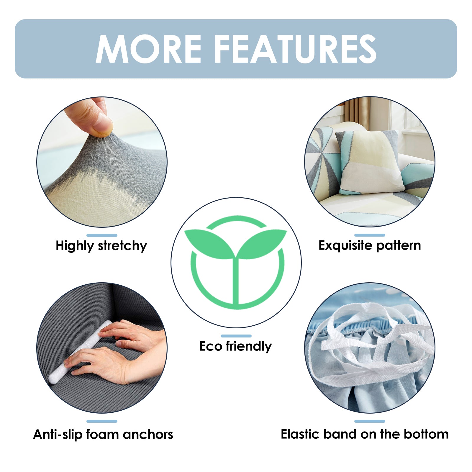 Stretch Sofa Cover (Irregular Geometry)