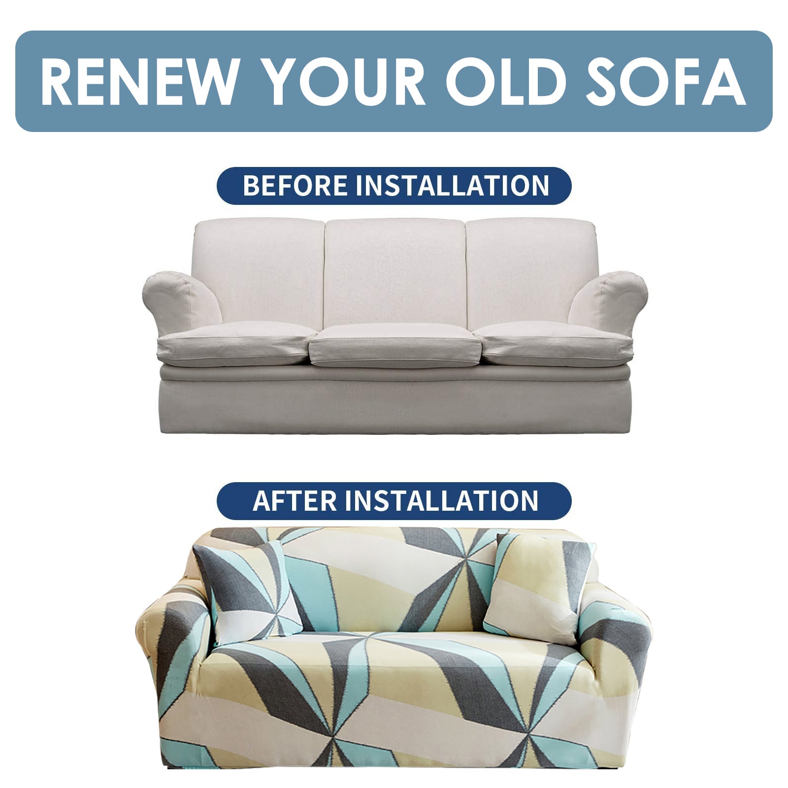 Stretch Sofa Cover (Irregular Geometry)