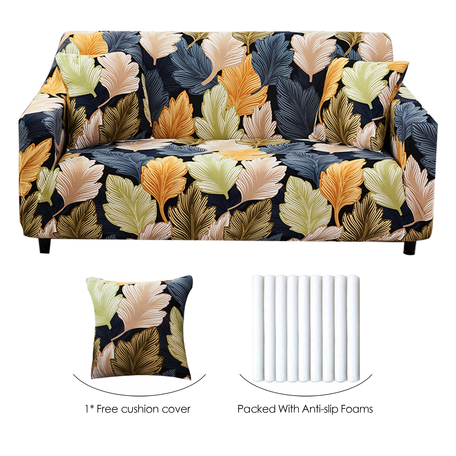 Stretch Sofa Cover (Fallen Leaves)