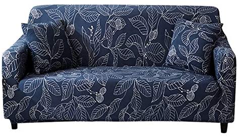 Stretch Sofa Cover Printed Couch Covers for 1 Cushion Couch Slipcovers for Sofas Loveseat Armchair Universal Elastic Furniture Protector with One Free Pillowcase