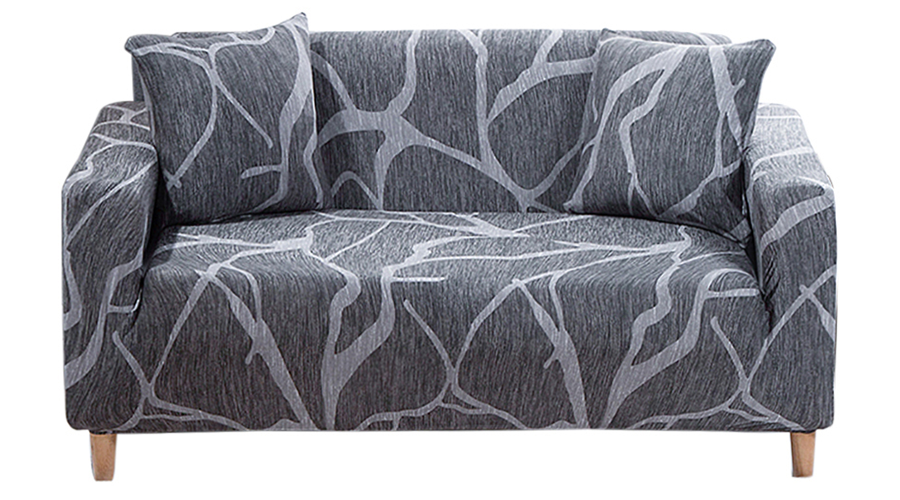 Stretch Sofa Cover Printed Couch Covers for 1 Cushion Couch Slipcovers for Sofas Loveseat Armchair Universal Elastic Furniture Protector with One Free Pillowcase