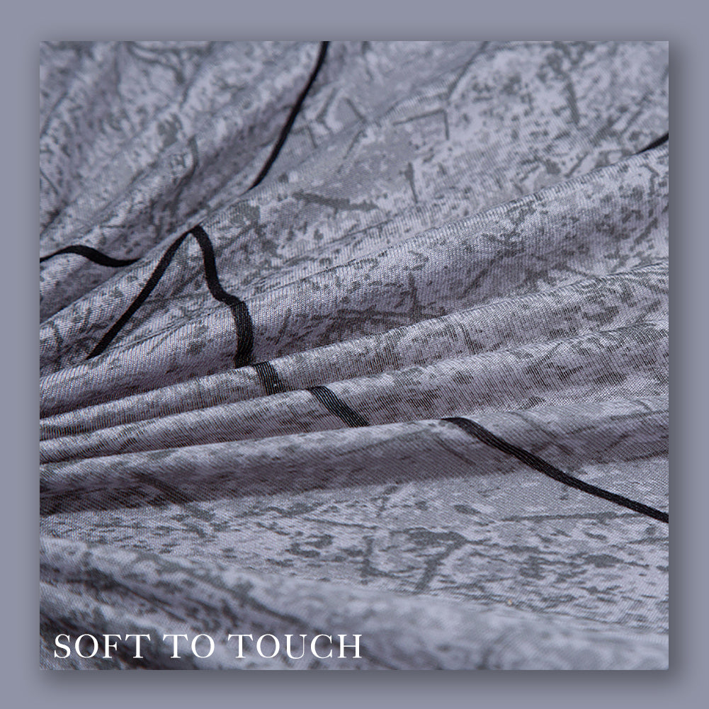 Stretch Sofa Cover (Grey Stripes)