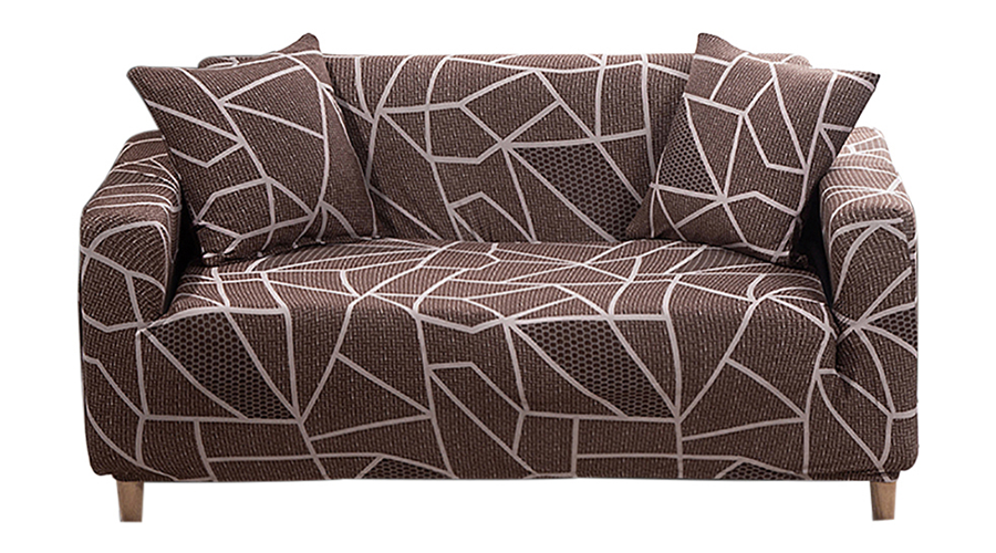 Stretch Sofa Cover Printed Couch Covers for 1 Cushion Couch Slipcovers for Sofas Loveseat Armchair Universal Elastic Furniture Protector with One Free Pillowcase