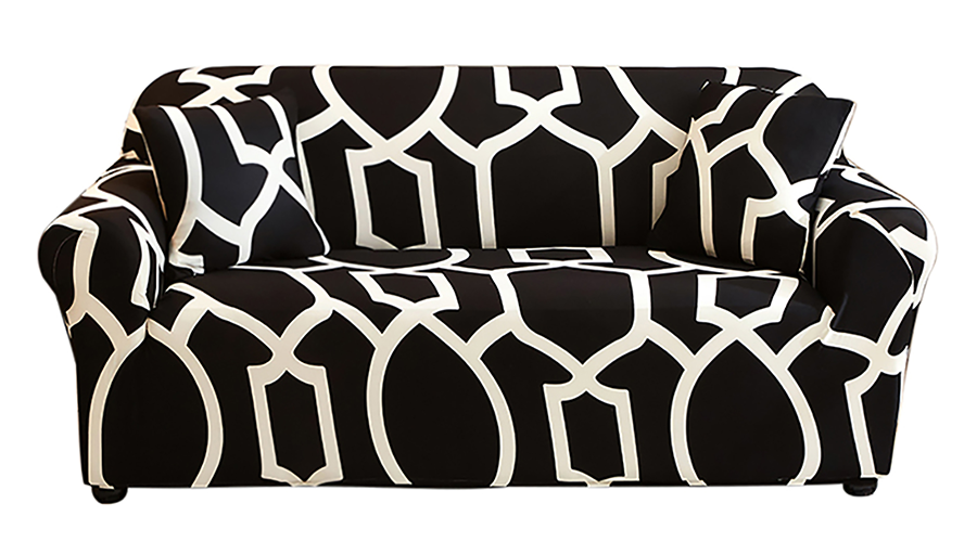 Stretch Sofa Cover Printed Couch Covers for 1 Cushion Couch Slipcovers for Sofas Loveseat Armchair Universal Elastic Furniture Protector with One Free Pillowcase