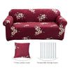 Stretch Sofa Cover (Red Bouquet)