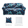 Stretch Sofa Cover (Blue Leaves)