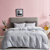 Seersucker Stripe Duvet Cover Set (Grey)