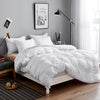 Seersucker Stripe Duvet Cover Set (White)