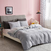 Seersucker Stripe Duvet Cover Set (Grey)