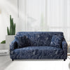 Stretch Sofa Cover (Navy Leaves)