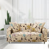 Stretch Sofa Cover (Beige Leaves)