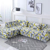 L-Shaped Stretch Sofa Cover Printed Couch Covers Slipcovers for L-Shape Sofas Universal Elastic Furniture Protector with 2 Free Pillowcase