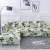 L-Shaped Stretch Sofa Cover Printed Couch Covers Slipcovers for L-Shape Sofas Universal Elastic Furniture Protector with 2 Free Pillowcase