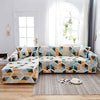 L-Shaped Stretch Sofa Cover Printed Couch Covers Slipcovers for L-Shape Sofas Universal Elastic Furniture Protector with 2 Free Pillowcase