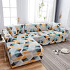 L-Shaped Stretch Sofa Cover Printed Couch Covers Slipcovers for L-Shape Sofas Universal Elastic Furniture Protector with 2 Free Pillowcase