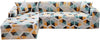 L-Shaped Stretch Sofa Cover Printed Couch Covers Slipcovers for L-Shape Sofas Universal Elastic Furniture Protector with 2 Free Pillowcase