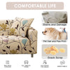 Stretch Sofa Cover (Beige Leaves)