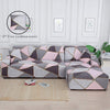 L-Shaped Stretch Sofa Cover Printed Couch Covers Slipcovers for L-Shape Sofas Universal Elastic Furniture Protector with 2 Free Pillowcase