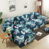 L-Shaped Stretch Sofa Cover Printed Couch Covers Slipcovers for L-Shape Sofas Universal Elastic Furniture Protector with 2 Free Pillowcase