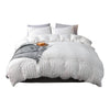 Seersucker Stripe Duvet Cover Set (White)