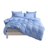 Seersucker Stripe Duvet Cover Set (Blue)