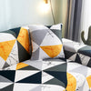 Stretch Sofa Cover (Black Grey Geometry)