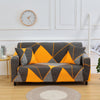 Stretch Sofa Cover (Brown Yellow Geometry)