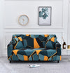 Stretch Sofa Cover (Blue Yellow Geometry)
